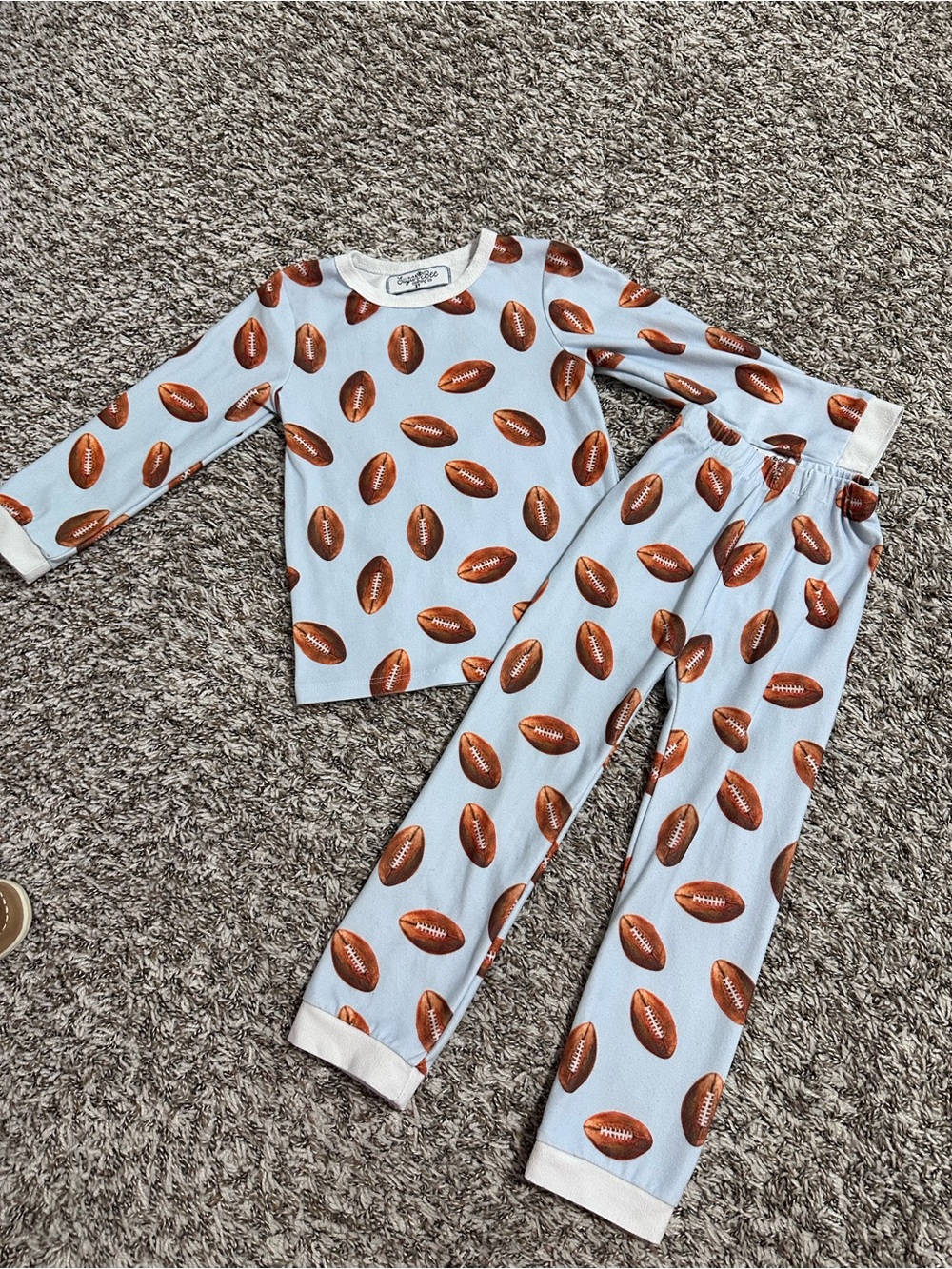 Sugar Bee kids football pajama set